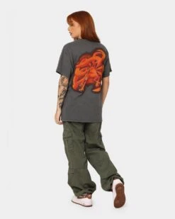 Goat Crew Goat Crew X Naruto Naruto CLR Vintage T-Shirt Charcoal -Mitchell & Ness Shop 02040783 YC300 womens 0080