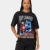 Pop Smoke And Forget The Smoke Vintage T-Shirt Washed Black -Mitchell & Ness Shop 02040821 YW607 womens 0010