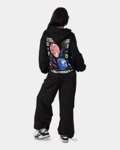 Goat Crew X Peacemaker Eat Peace MF Hoodie Black 4 Goat Crew X Peacemaker Eat Peace MF Hoodie Black -Mitchell & Ness Shop 02041006 YB001 womens 0030