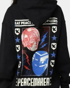 Goat Crew X Peacemaker Eat Peace MF Hoodie Black 6 Goat Crew X Peacemaker Eat Peace MF Hoodie Black -Mitchell & Ness Shop 02041006 YB001 womens 0050