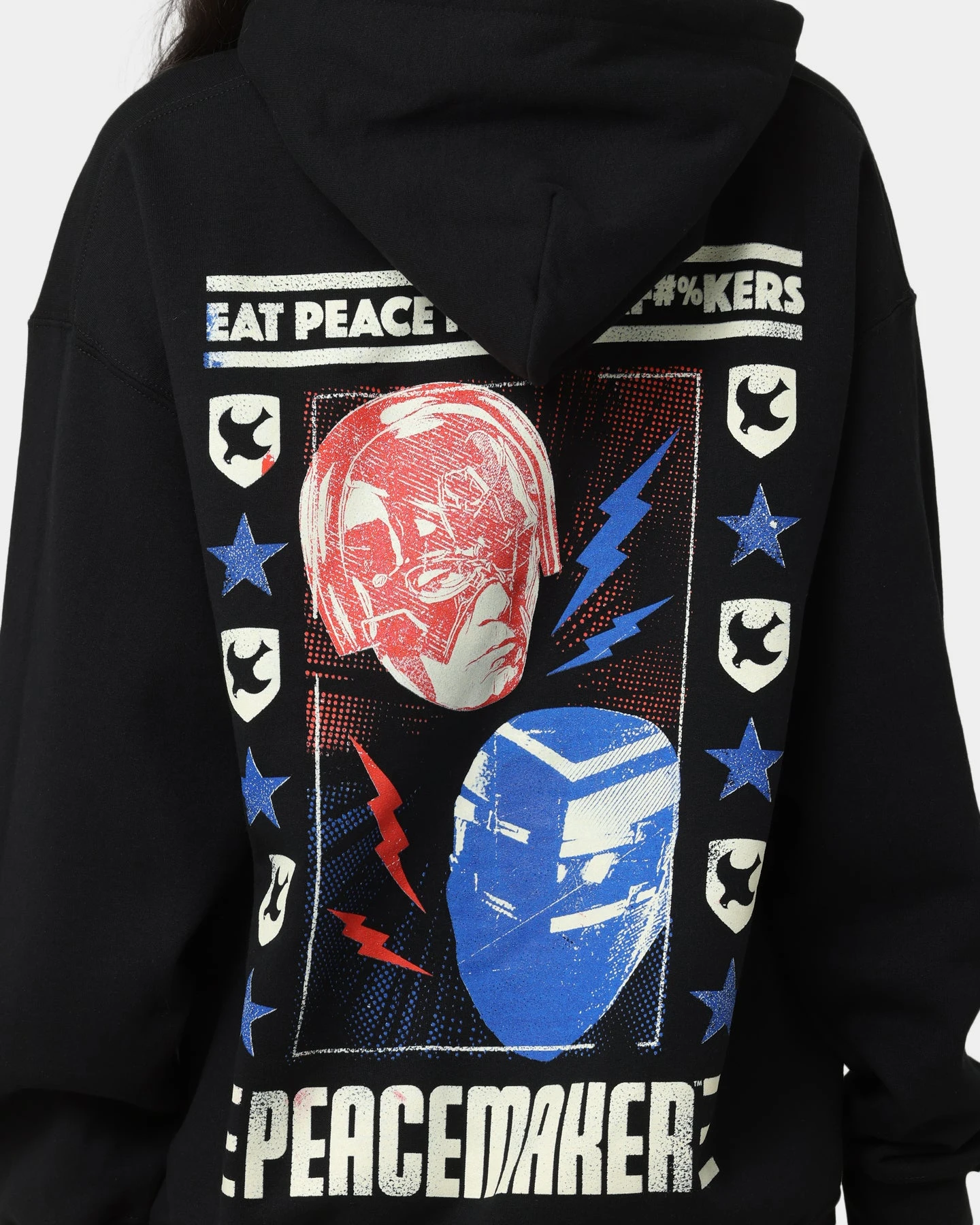 Goat Crew X Peacemaker Eat Peace MF Hoodie Black Goat Crew X Peacemaker Eat Peace MF Hoodie Black -Mitchell & Ness Shop 02041006 YB001 womens 0050