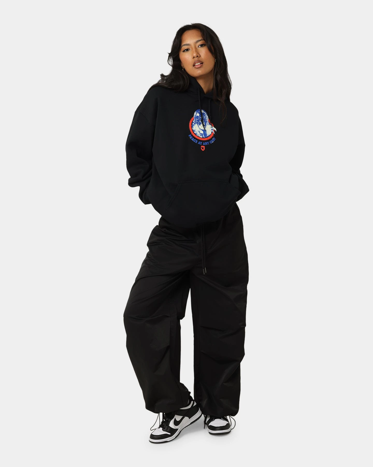 Goat Crew X Peacemaker Eat Peace MF Hoodie Black Goat Crew X Peacemaker Eat Peace MF Hoodie Black -Mitchell & Ness Shop 02041006 YB001 womens 0080
