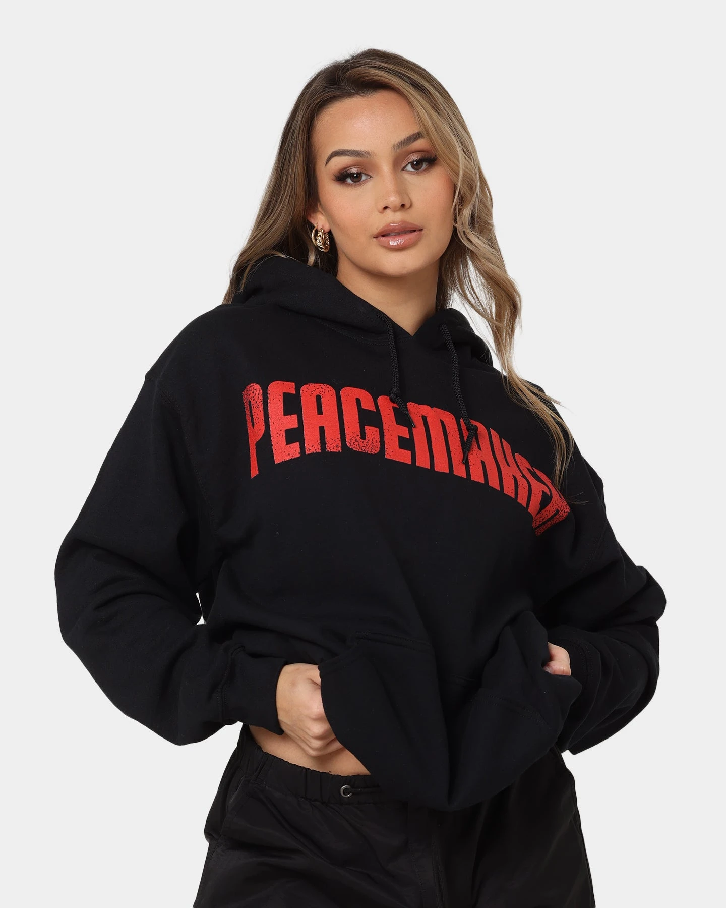 Goat Crew X Peacemaker Peace At Any Cost Hoodie Black Goat Crew X Peacemaker Peace At Any Cost Hoodie Black -Mitchell & Ness Shop 02041007 YB001 womens 0020