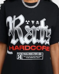 Rats Get Fat Guilty Pleasures Hardcore T-Shirt Black -Mitchell & Ness Shop 02041019 YB001 womens 0030