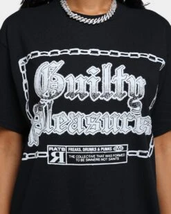 Rats Get Fat Guilty Pleasures T-Shirt Black -Mitchell & Ness Shop 02041022 YB001 womens 0040