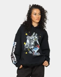 American Thrift X Robotech Macros Saga Hoodie Black -Mitchell & Ness Shop 02041025 YB001 womens 0030