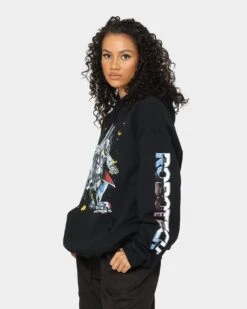 American Thrift X Robotech Macros Saga Hoodie Black -Mitchell & Ness Shop 02041025 YB001 womens 0060