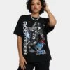 American Thrift X Robotech Macros Saga Vintage T-Shirt Washed Black -Mitchell & Ness Shop 02041026 YW607 womens 0010