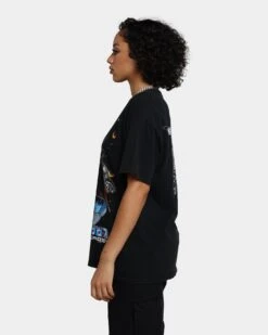 American Thrift X Robotech Macros Saga Vintage T-Shirt Washed Black -Mitchell & Ness Shop 02041026 YW607 womens 0070