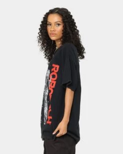 American Thrift X Robotech VFIJ Vintage T-Shirt Washed Black -Mitchell & Ness Shop 02041028 YW607 womens 0060