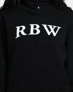 Raised By Wolves Initialism Snap Hoodie Black -Mitchell & Ness Shop 02041031 YB001 womens 0030