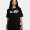 Raised By Wolves Typewriter T-Shirt Black -Mitchell & Ness Shop 02041034 YB001 womens 0010