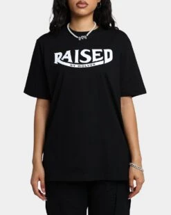 Raised By Wolves Typewriter T-Shirt Black -Mitchell & Ness Shop 02041034 YB001 womens 0030