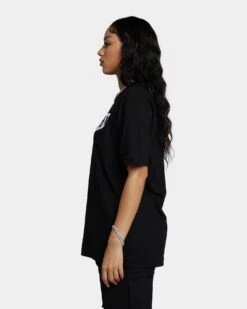 Raised By Wolves Typewriter T-Shirt Black -Mitchell & Ness Shop 02041034 YB001 womens 0060