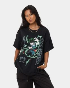 Goat Crew X My Hero Academia Deku Vintage T-Shirt Black Wash