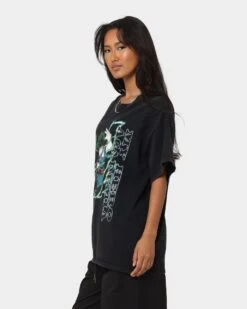 Goat Crew X My Hero Academia Deku Vintage T-Shirt Black Wash -Mitchell & Ness Shop 02041044 YB295 womens 0070