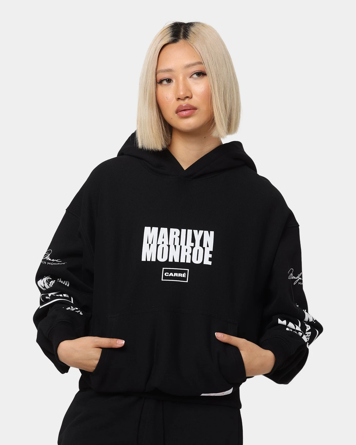 Carré X Marilyn Monroe Bold Is Beautiful Hoodie Black Carré X Marilyn Monroe Bold Is Beautiful Hoodie Black -Mitchell & Ness Shop 02041061 YB001 womens 0010