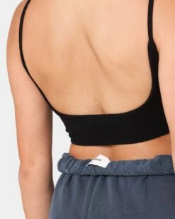 Joah Brown Women's Low Back Crop Cami Black -Mitchell & Ness Shop 02041153 YB001 womens 050