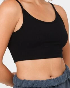 Joah Brown Women's Low Back Crop Cami Black -Mitchell & Ness Shop 02041153 YB001 womens 080