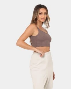 Joah Brown Women's Low Back Crop Cami Mauve 7 Joah Brown Women's Low Back Crop Cami Mauve -Mitchell & Ness Shop 02041153 YM137 womens 060