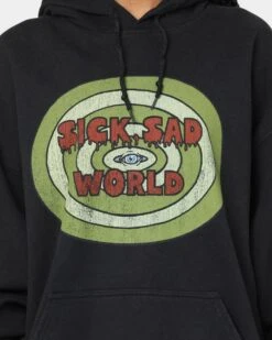 American Thrift X Daria Sick Sad World Vintage Hoodie Black Wash -Mitchell & Ness Shop 02041195 YB295 womens 0030
