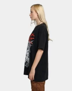 Rats Get Fat Cry For Help Vintage T-Shirt Black Wash -Mitchell & Ness Shop 02041242 YB295 womens 0060