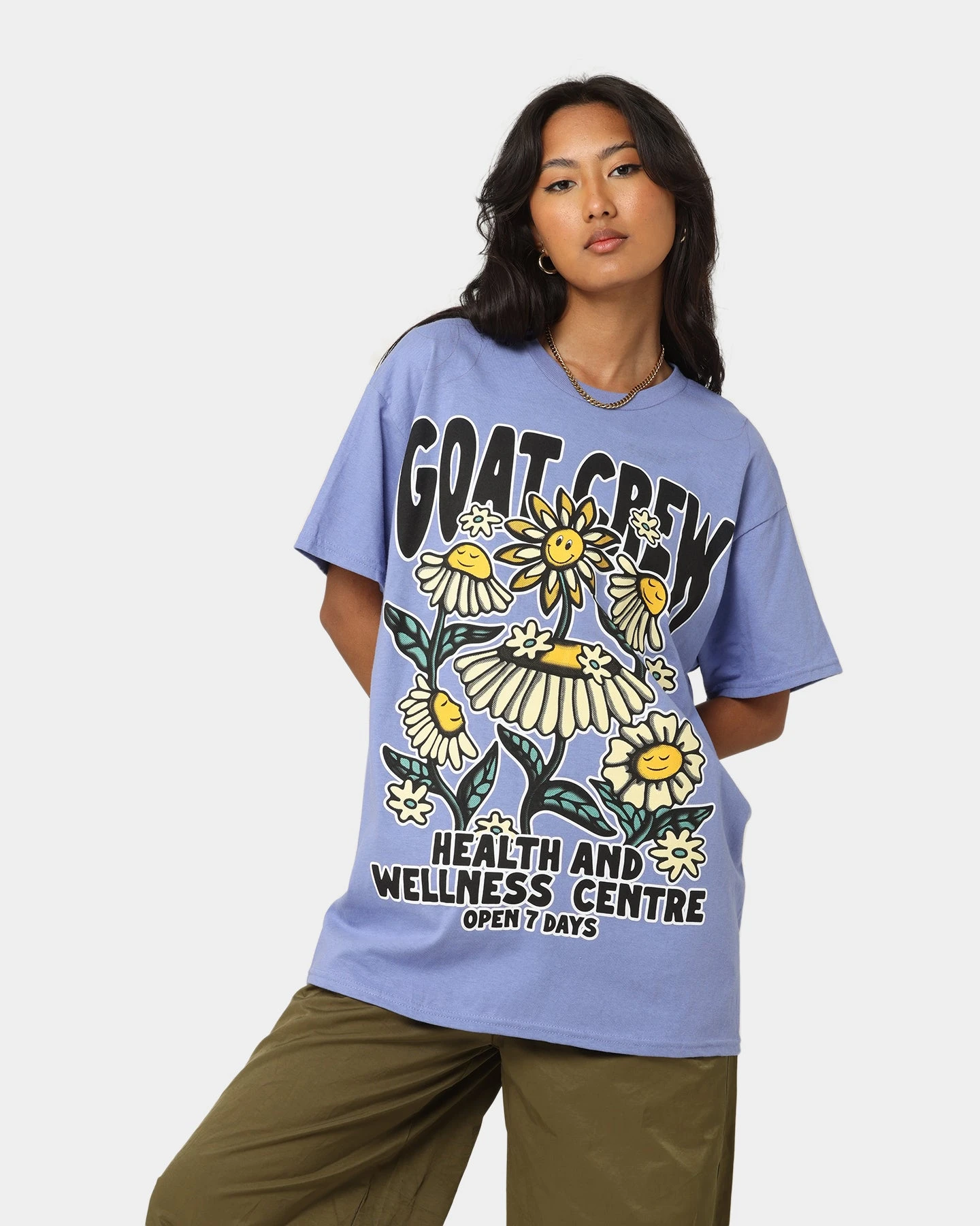 Goat Crew Heath And Wellness Vintage T-Shirt Lilac Goat Crew Heath And Wellness Vintage T-Shirt Lilac -Mitchell & Ness Shop 02041283 YL300 womens 0010