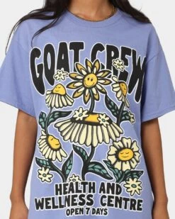 Goat Crew Heath And Wellness Vintage T-Shirt Lilac 4 Goat Crew Heath And Wellness Vintage T-Shirt Lilac -Mitchell & Ness Shop 02041283 YL300 womens 0030