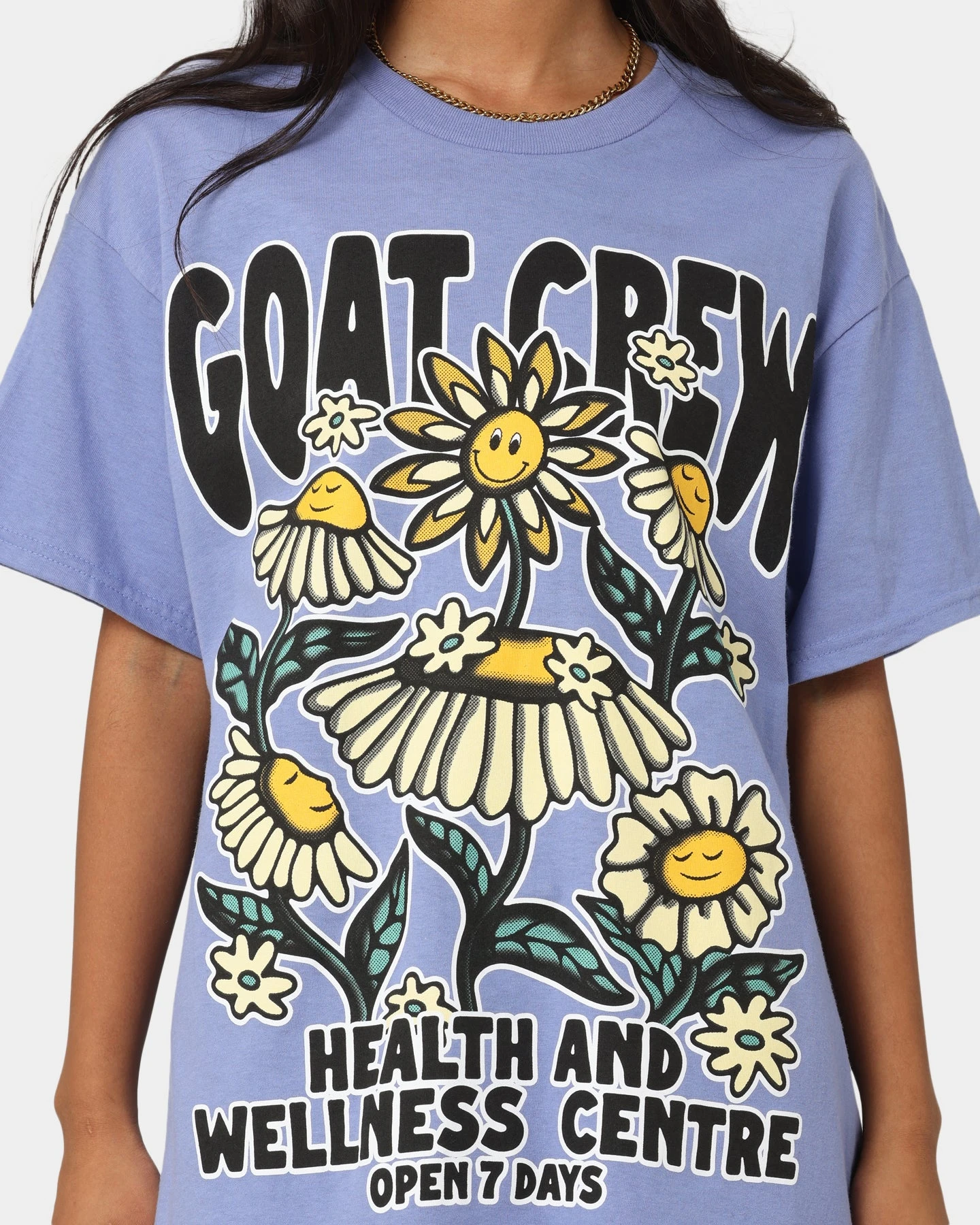 Goat Crew Heath And Wellness Vintage T-Shirt Lilac Goat Crew Heath And Wellness Vintage T-Shirt Lilac -Mitchell & Ness Shop 02041283 YL300 womens 0030