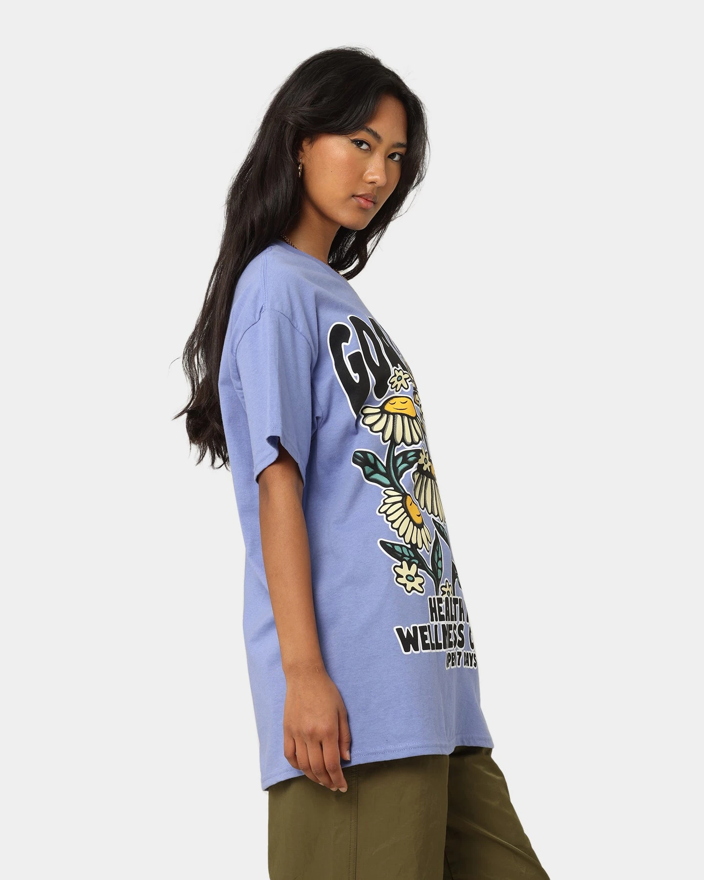 Goat Crew Heath And Wellness Vintage T-Shirt Lilac Goat Crew Heath And Wellness Vintage T-Shirt Lilac -Mitchell & Ness Shop 02041283 YL300 womens 0050