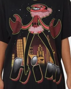 American Thrift X Powerpuff Girls Women's HIM Vintage T-Shirt Black Wash -Mitchell & Ness Shop 02041328 YB295 womens 0030