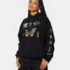 Rats Get Fat Tattoo Print Hoodie Black -Mitchell & Ness Shop 02041348 YB001 womens 0010