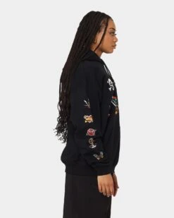 Rats Get Fat Tattoo Print Hoodie Black 6 Rats Get Fat Tattoo Print Hoodie Black -Mitchell & Ness Shop 02041348 YB001 womens 0050