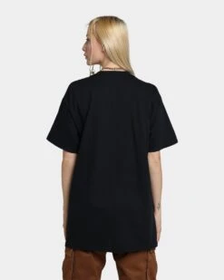 Rats Get Fat Tattoo Split Print T-Shirt Black -Mitchell & Ness Shop 02041350 YB001 womens 0040