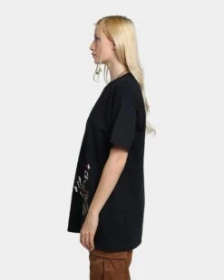 Rats Get Fat Tattoo Split Print T-Shirt Black -Mitchell & Ness Shop 02041350 YB001 womens 0060