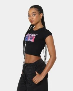 American Thrift X Bratz Women's Dump Him Baby T-Shirt Black -Mitchell & Ness Shop 02041498 YB001 womens 0060