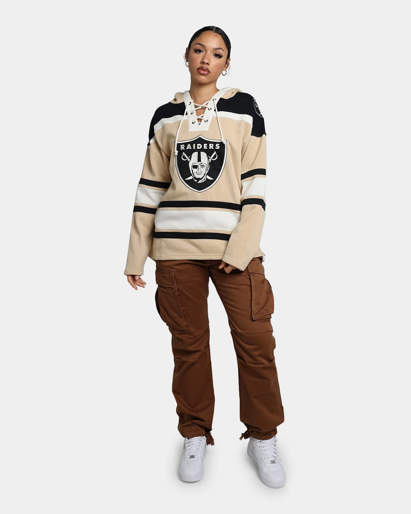 47 Brand Las Vegas Raiders Superior Lacer Hoodie Khaki '47 BRAND 47 Brand Las Vegas Raiders Superior Lacer Hoodie Khaki -Mitchell & Ness Shop 02041675 YK001 womens 0020
