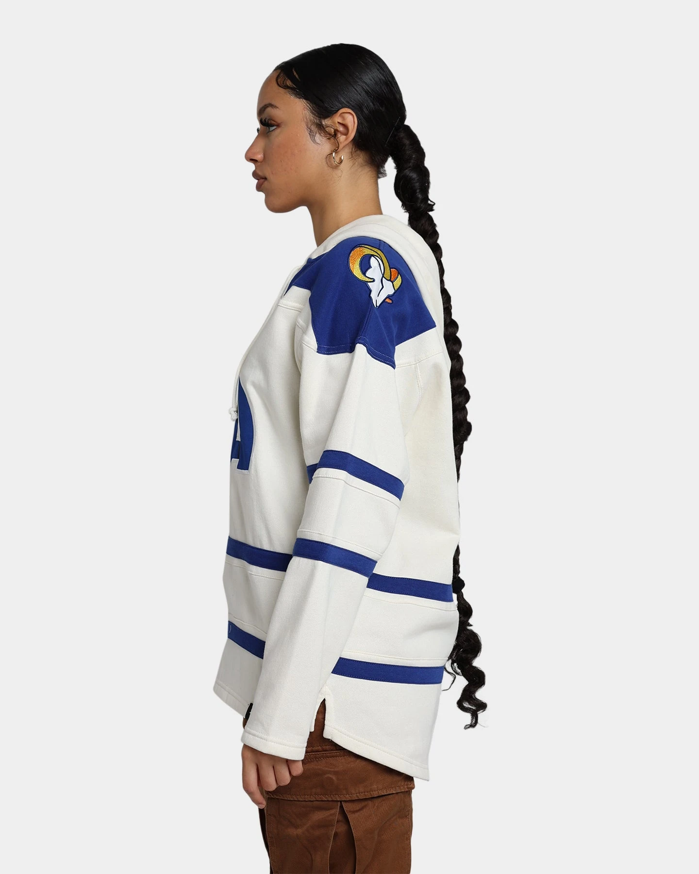47 Brand Los Angeles Rams Superior Lacer Hoodie Cream '47 BRAND 47 Brand Los Angeles Rams Superior Lacer Hoodie Cream -Mitchell & Ness Shop 02041711 YC600 womens 0060