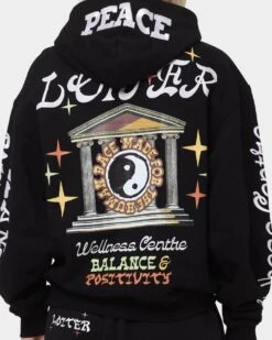 Loiter Peace Walker Hoodie Black -Mitchell & Ness Shop 02041850 YB001 womens 0050