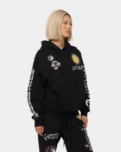 Loiter Peace Walker Hoodie Black -Mitchell & Ness Shop 02041850 YB001 womens 0060