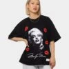 Carré X Marilyn Monroe Wonderful Vintage T-Shirt Washed Black -Mitchell & Ness Shop 02041968 YW607 womens 0010