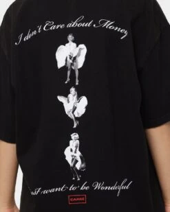 Carré X Marilyn Monroe Wonderful Vintage T-Shirt Washed Black -Mitchell & Ness Shop 02041968 YW607 womens 0050