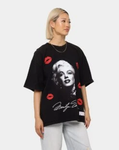 Carré X Marilyn Monroe Wonderful Vintage T-Shirt Washed Black -Mitchell & Ness Shop 02041968 YW607 womens 0060