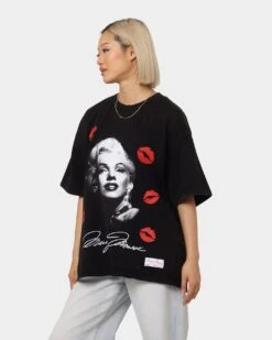 Carré X Marilyn Monroe Wonderful Vintage T-Shirt Washed Black -Mitchell & Ness Shop 02041968 YW607 womens 0070