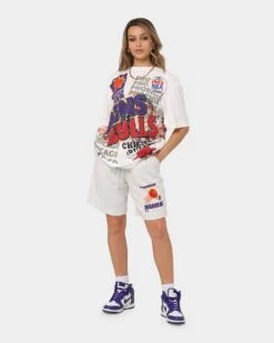 Mitchell & Ness Phoenix Suns VS Chicago Bulls 1993 Finals Vintage T-Shirt Vintage White -Mitchell & Ness Shop 02042096 YV003 womens 030