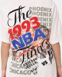 Mitchell & Ness Phoenix Suns VS Chicago Bulls 1993 Finals Vintage T-Shirt Vintage White -Mitchell & Ness Shop 02042096 YV003 womens 050