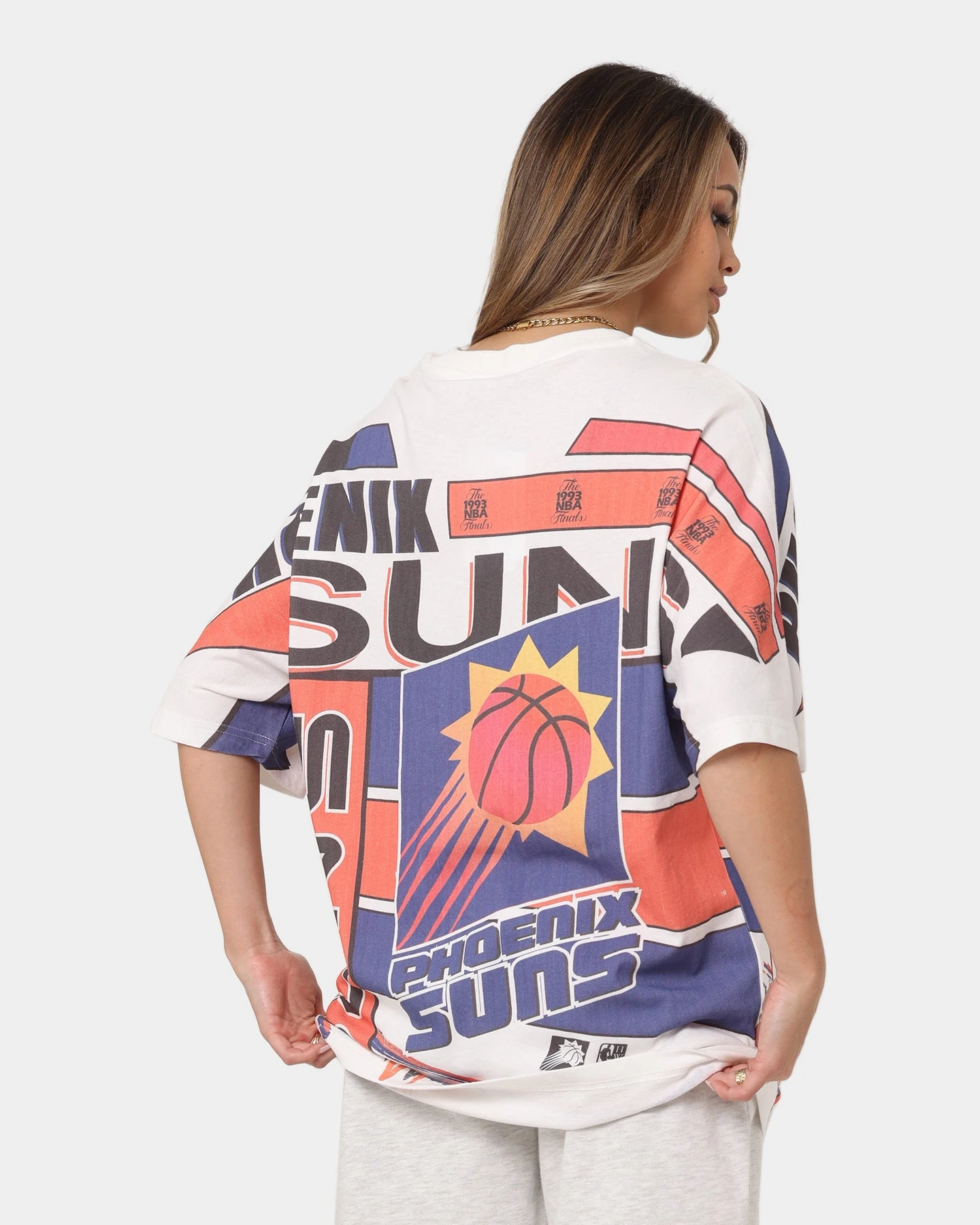 Mitchell & Ness Phoenix Suns '93 Game Over Vintage T-Shirt Vintage White Mitchell & Ness Phoenix Suns '93 Game Over Vintage T-Shirt Vintage White -Mitchell & Ness Shop 02042105 YV003 womens 010