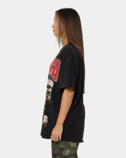 Goat Crew X Tai "Bam Bam" Tuivasa Tai Collage Vintage T-Shirt Washed Black -Mitchell & Ness Shop 02042128 YW607 womens 0060