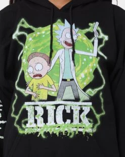 Goat Crew X Rick And Morty Portal Hoodie Black -Mitchell & Ness Shop 02042414 YB001 womens 0030
