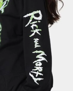 Goat Crew X Rick And Morty Portal Hoodie Black -Mitchell & Ness Shop 02042414 YB001 womens 0080